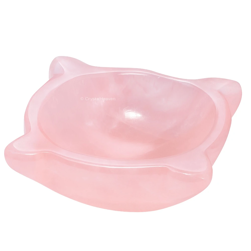 Rose Quartz Crystal Diya - 4 Batti