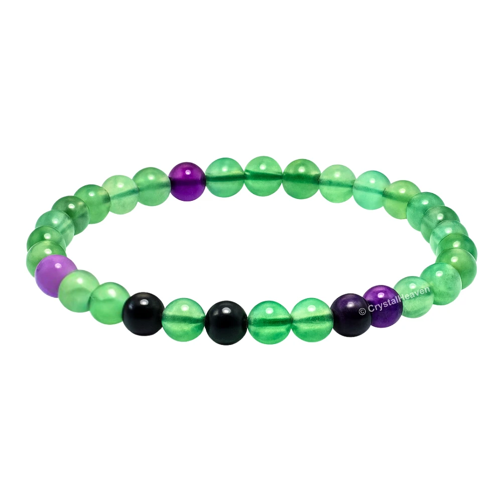 Multi Fluorite Healing Crystal Bracelets - 6mm Beads