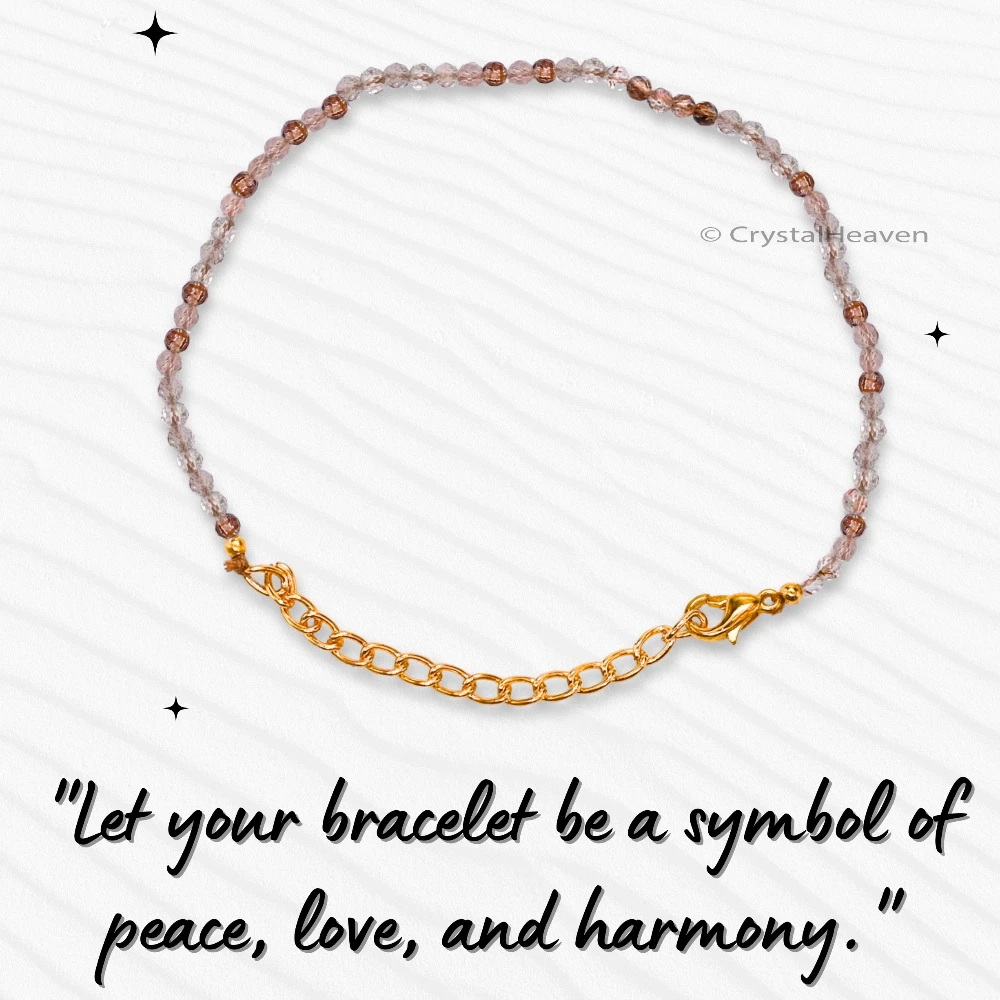 Copper Rutilated Quartz Bracelets - 2mm Faceted Beads (Gold)