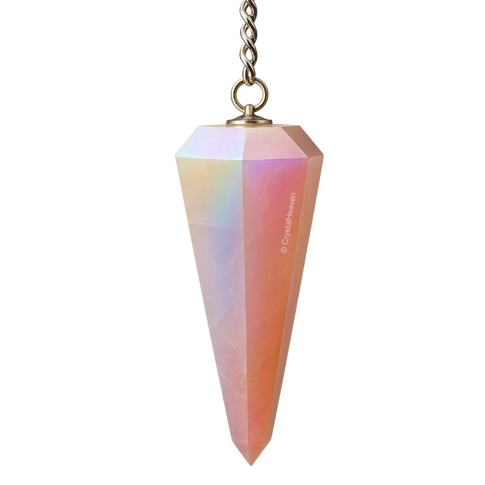 Angel Aura Rose Quartz Pendulum