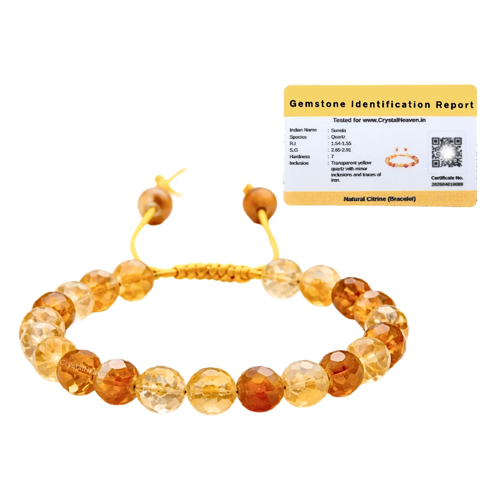 Citrine Bracelet (Faceted-Adjustable)