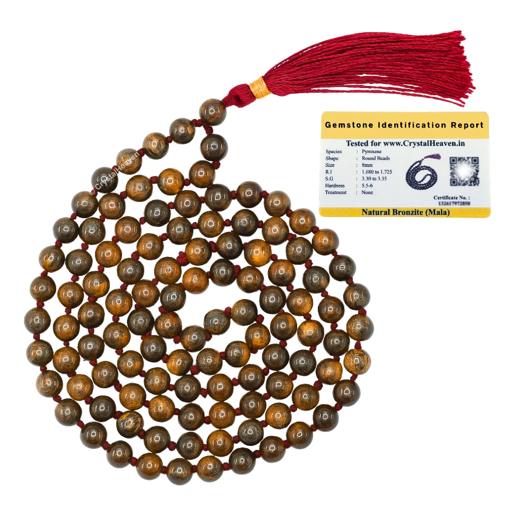 Bronzite Japa Mala (Hand Knotted)