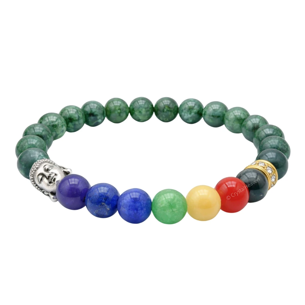 Chrysocolla Lapis Lazuli with Chakra Bracelet (Elastic)