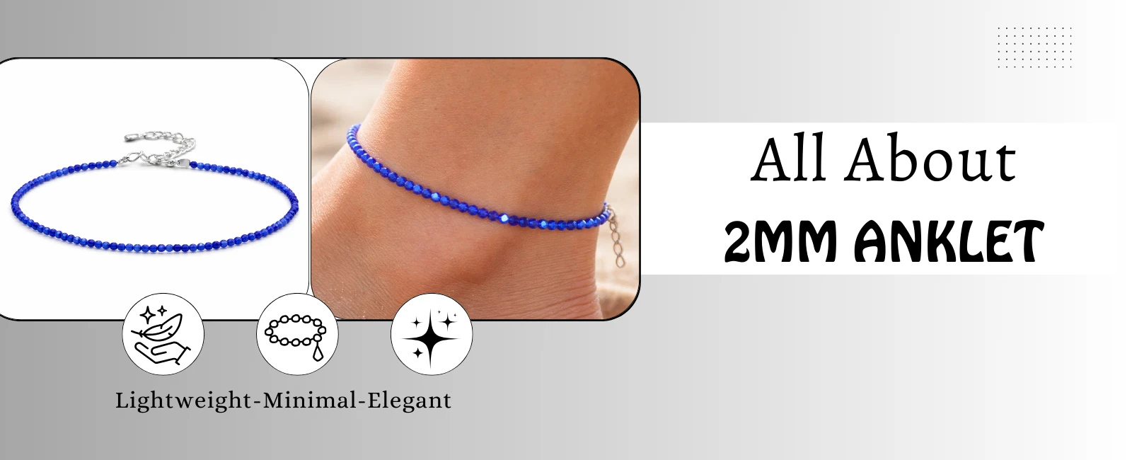 2mm Faceted Bead Anklets: Lightweight Jewelry You’ll Love
