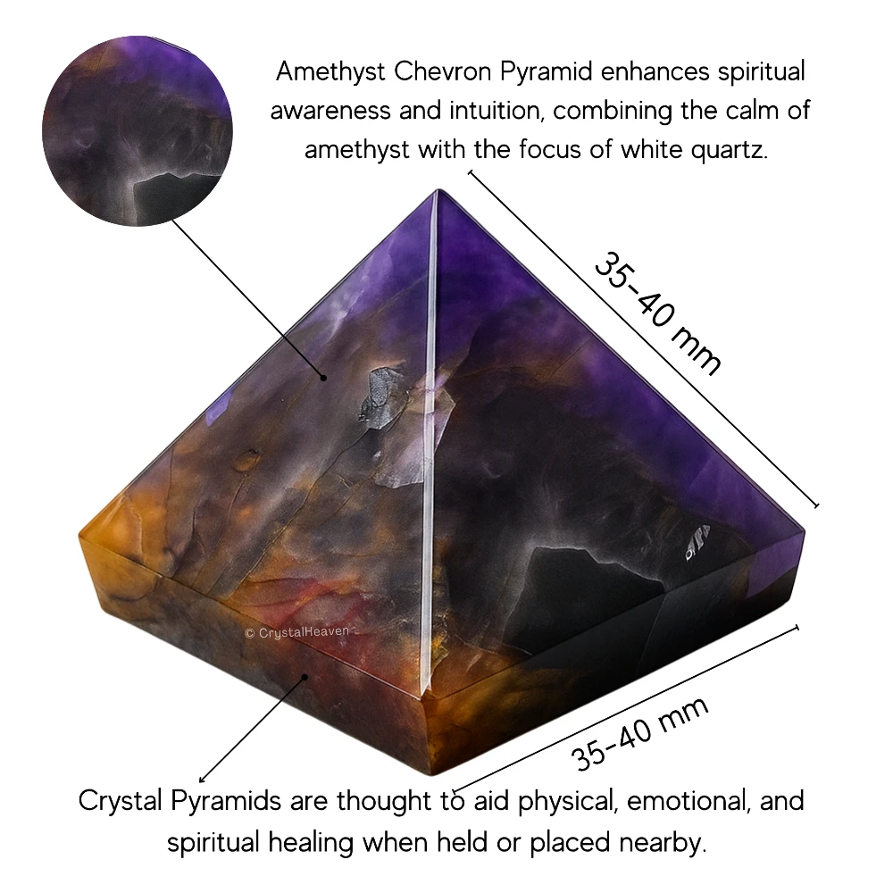 Amethyst Chevron Pyramid (1.5 Inch)