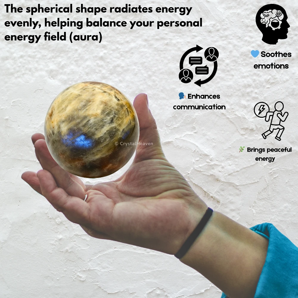 Sun Moonstone Sphere (2 Inch)