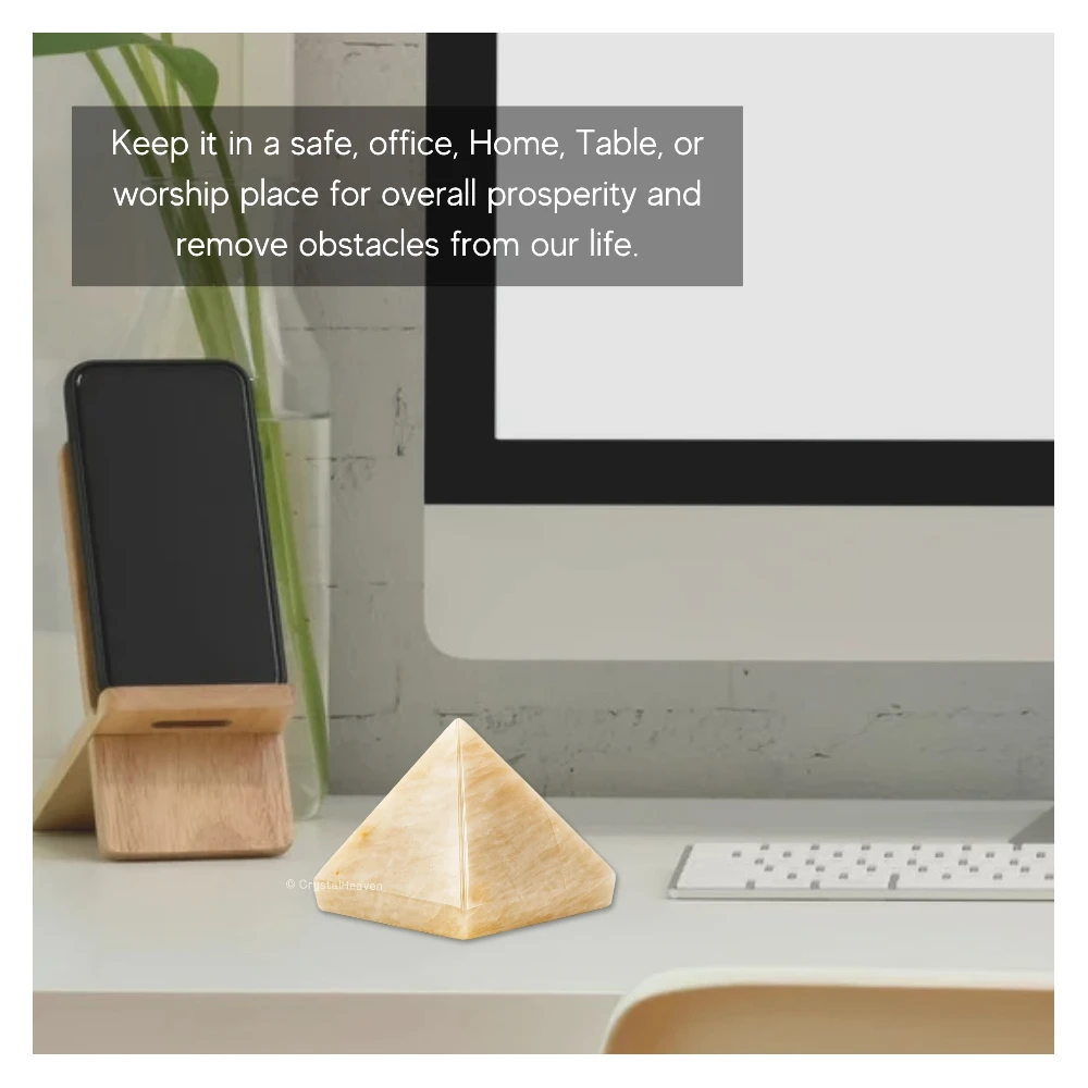 Cream Moonstone Pyramid (2 Inch)