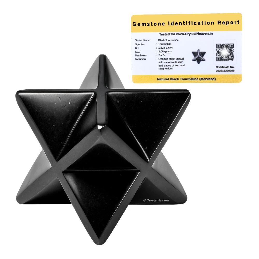 Black Tourmaline Crystal Merkaba (45-55mm)