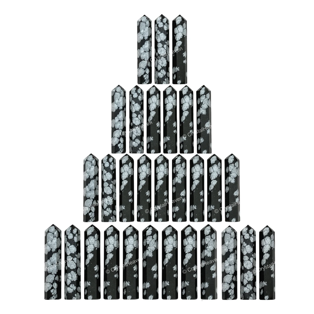 Snowflake Obsidian Pencil Points (Set of 3)