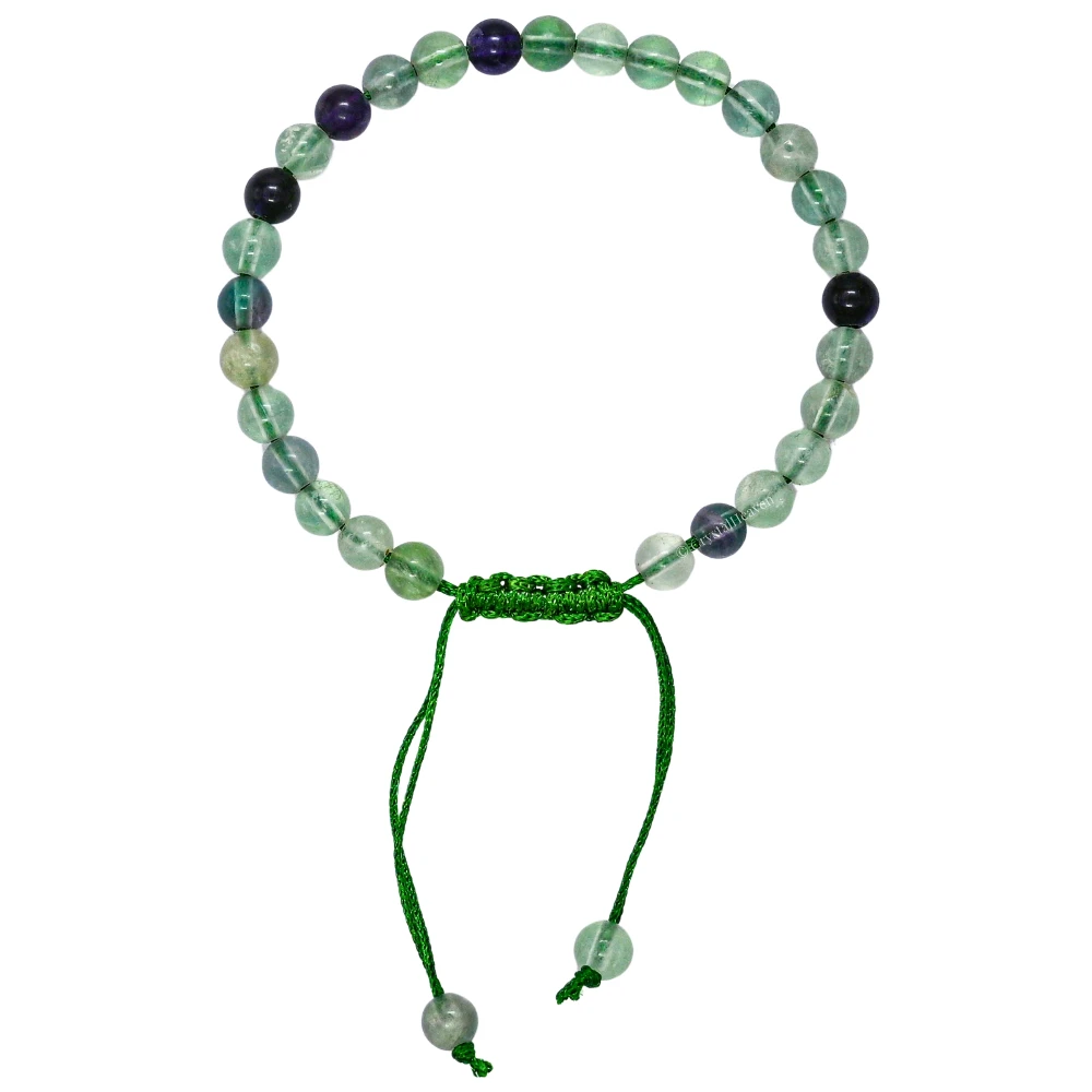 Multi Fluorite Healing Crystal Bracelets - 6mm Beads (Adjustable)