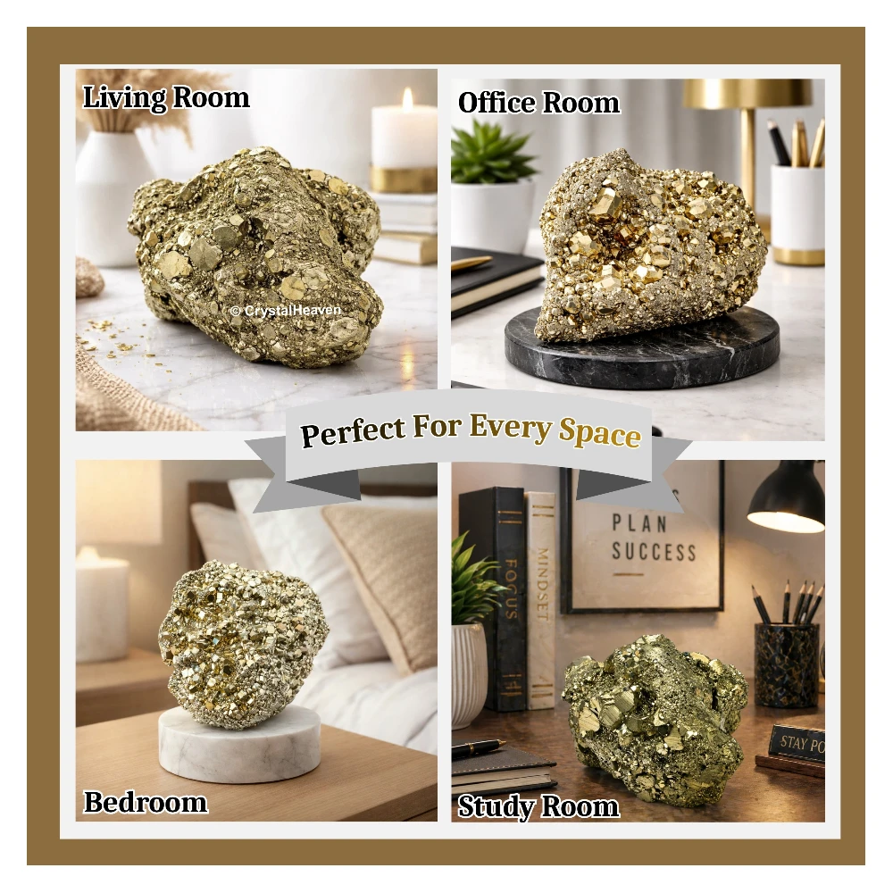 Large Pyrite Cluster – Natural Raw Crystal for Wealth & Feng Shui Decor (3 - 4 kg)