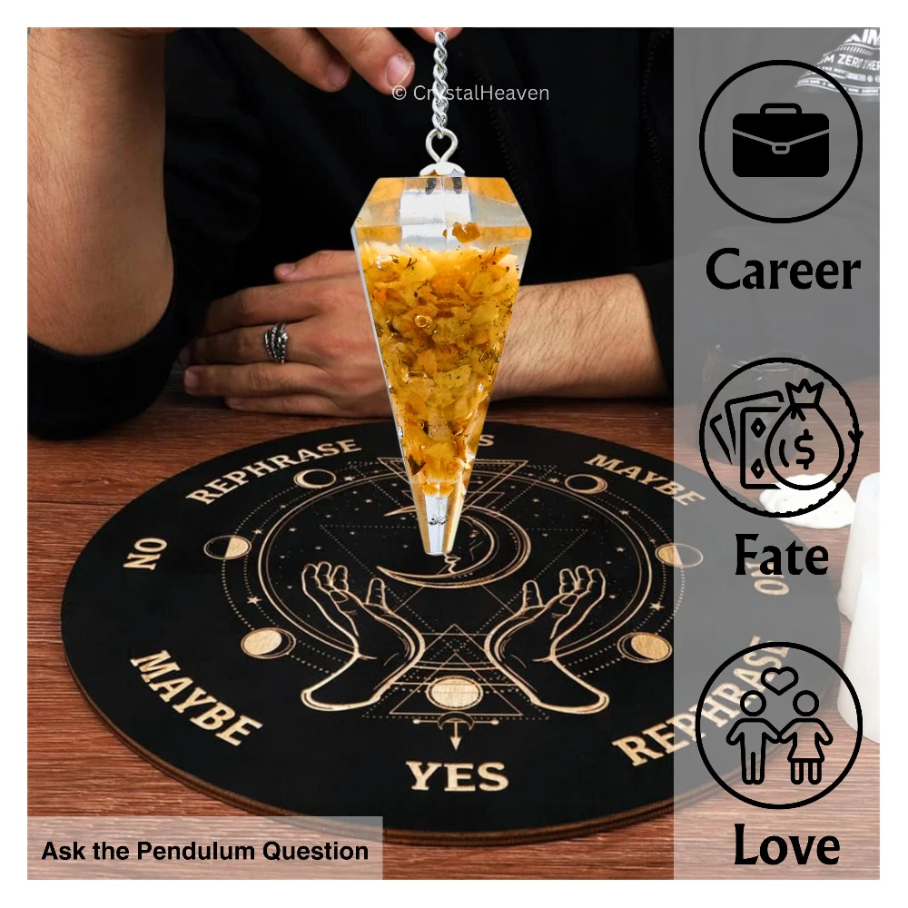 Yellow Jasper Crystal Orgone Pendulum