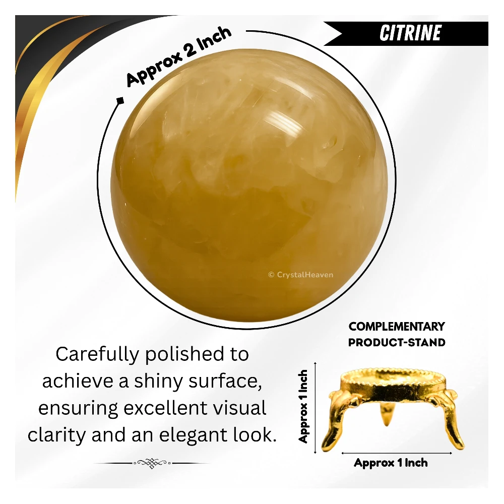 Citrine Sphere (2 Inch)