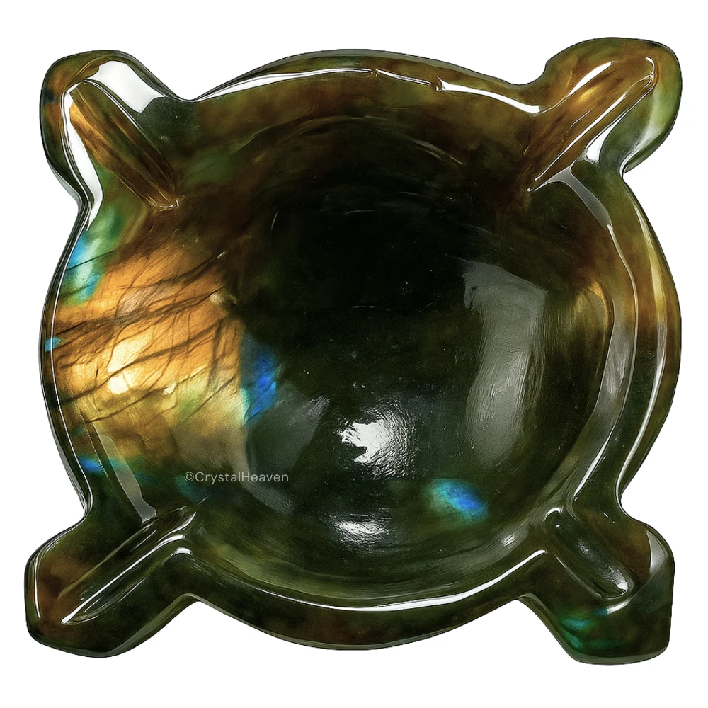 Labradorite Crystal Diya - 4 Batti