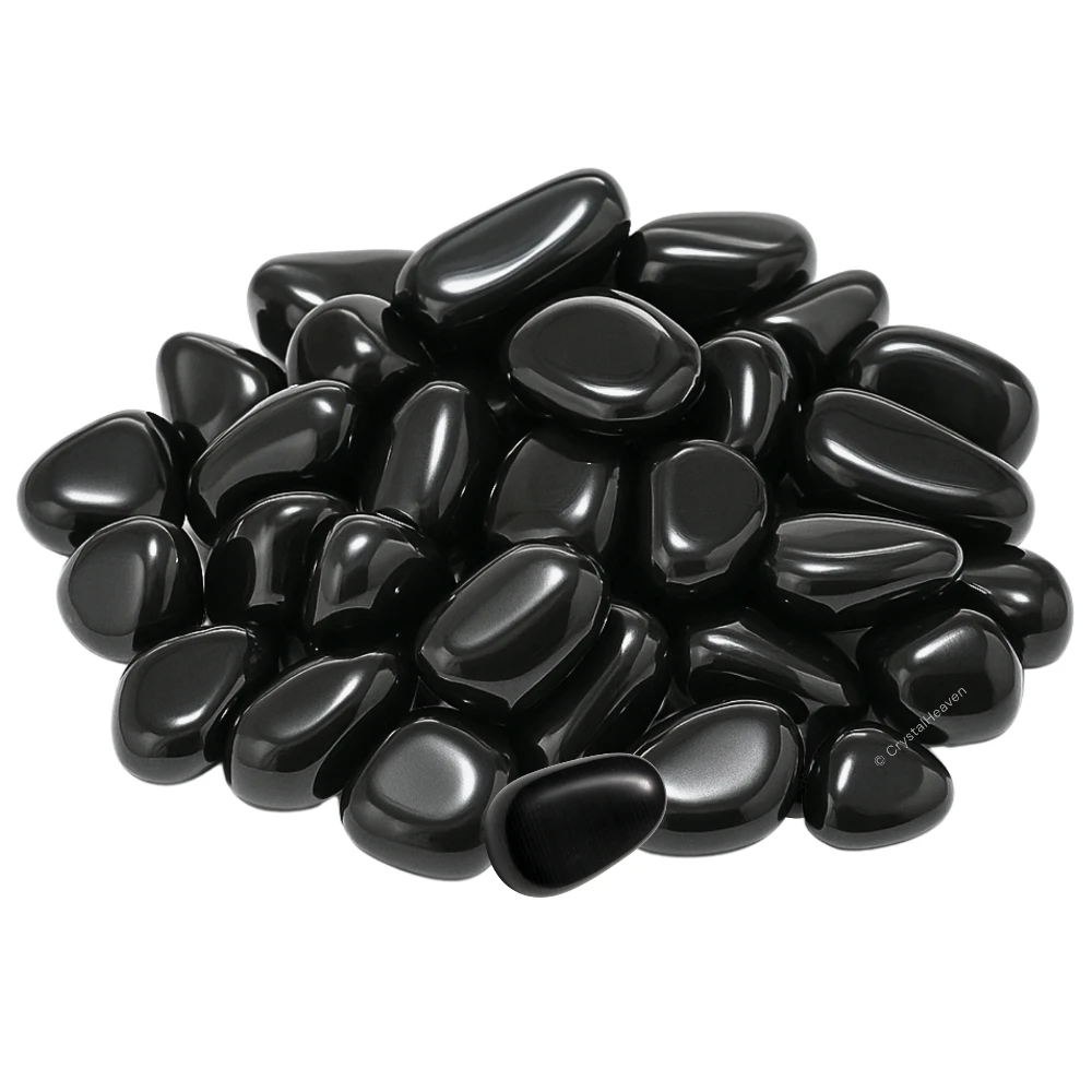 Tumbled Black Agate Stones (30 Gram)
