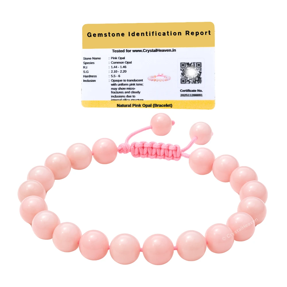 Pink Opal Bracelet (Adjustable)