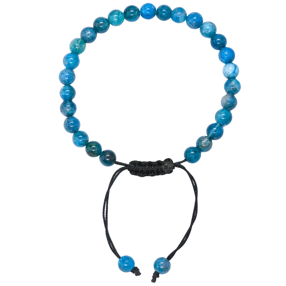 Apatite Healing Crystal Bracelets - 6mm Beads (Adjustable)