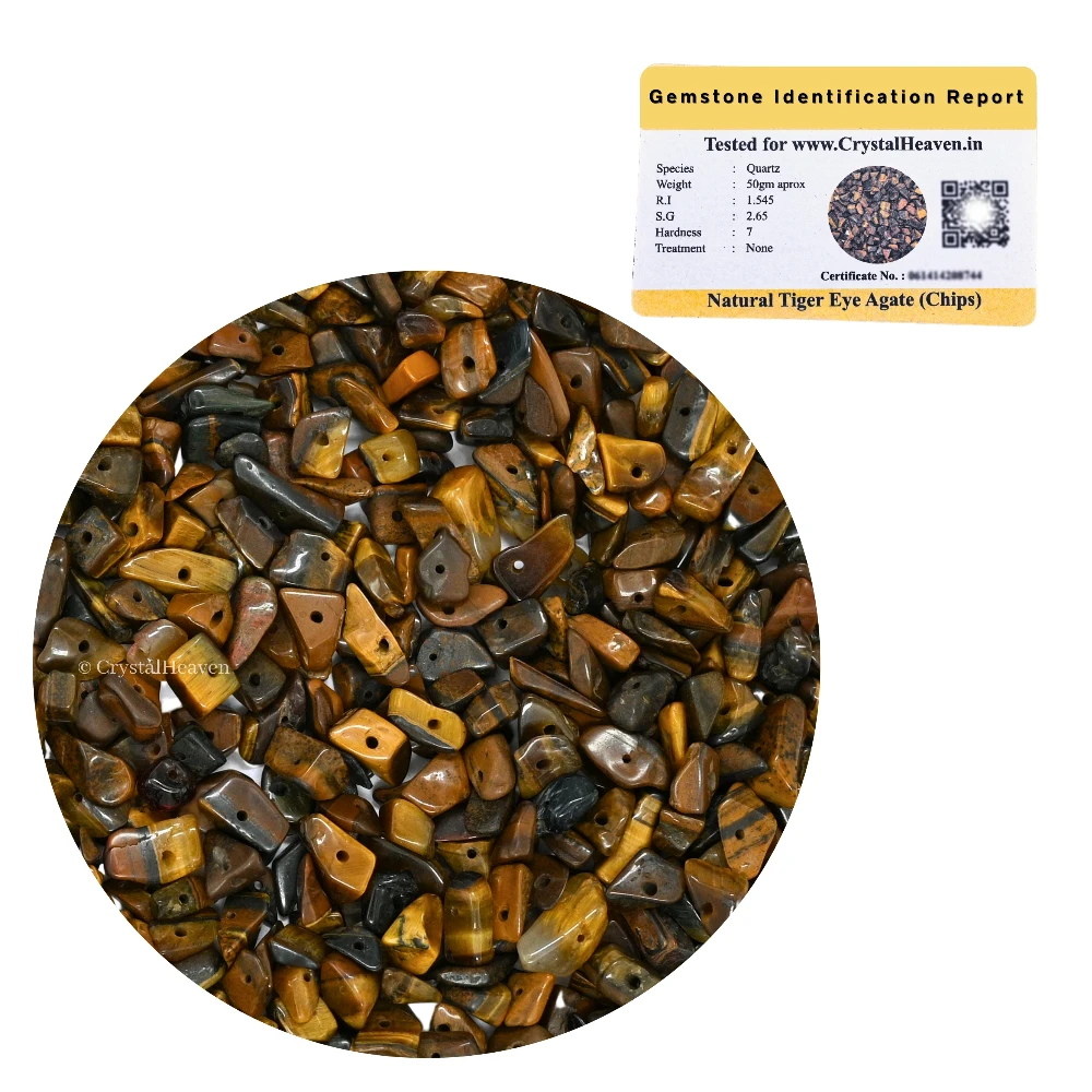 Tiger Eye Chips - Pre Drilled