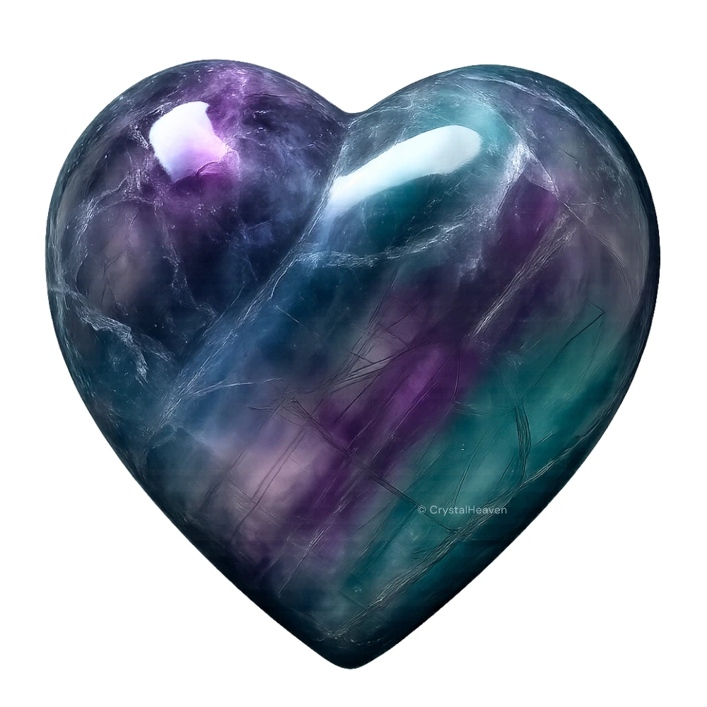 Purple Fluorite Heart
