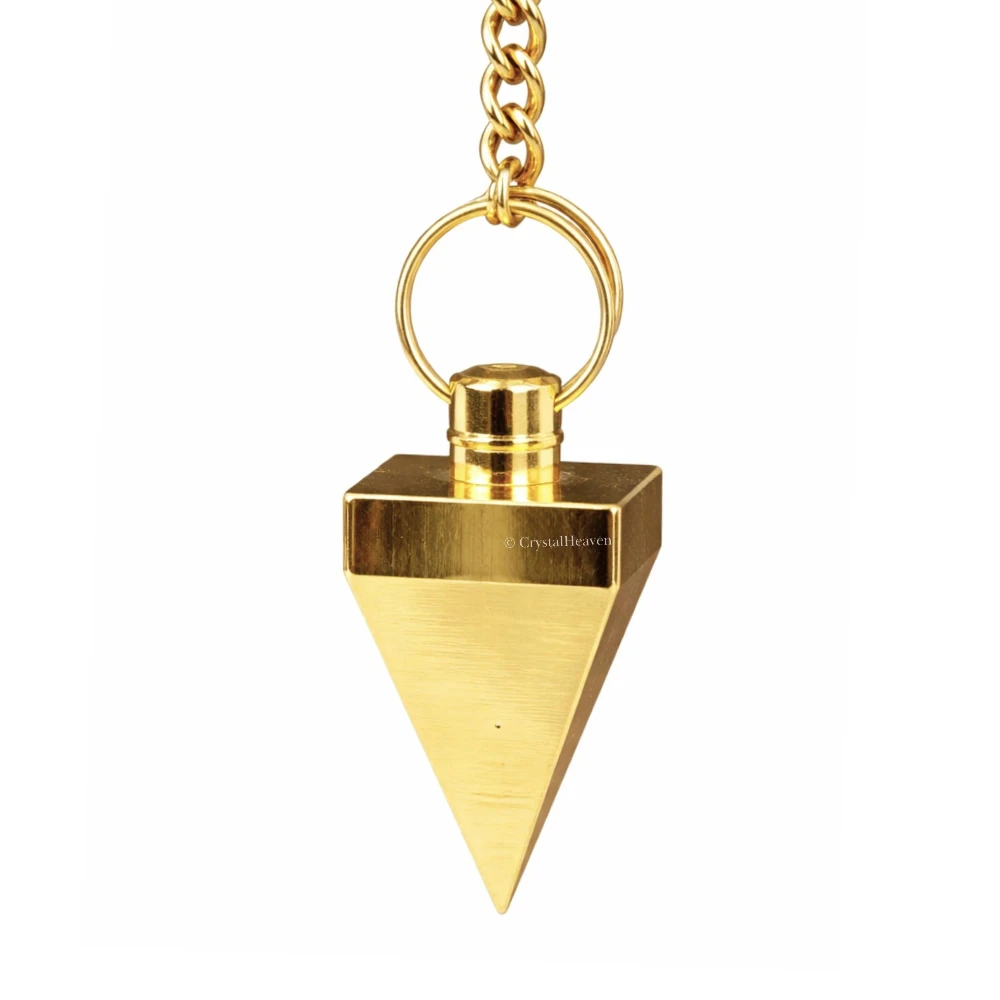 Metal Brass Pendulum - Gold Small Cone (MP121)