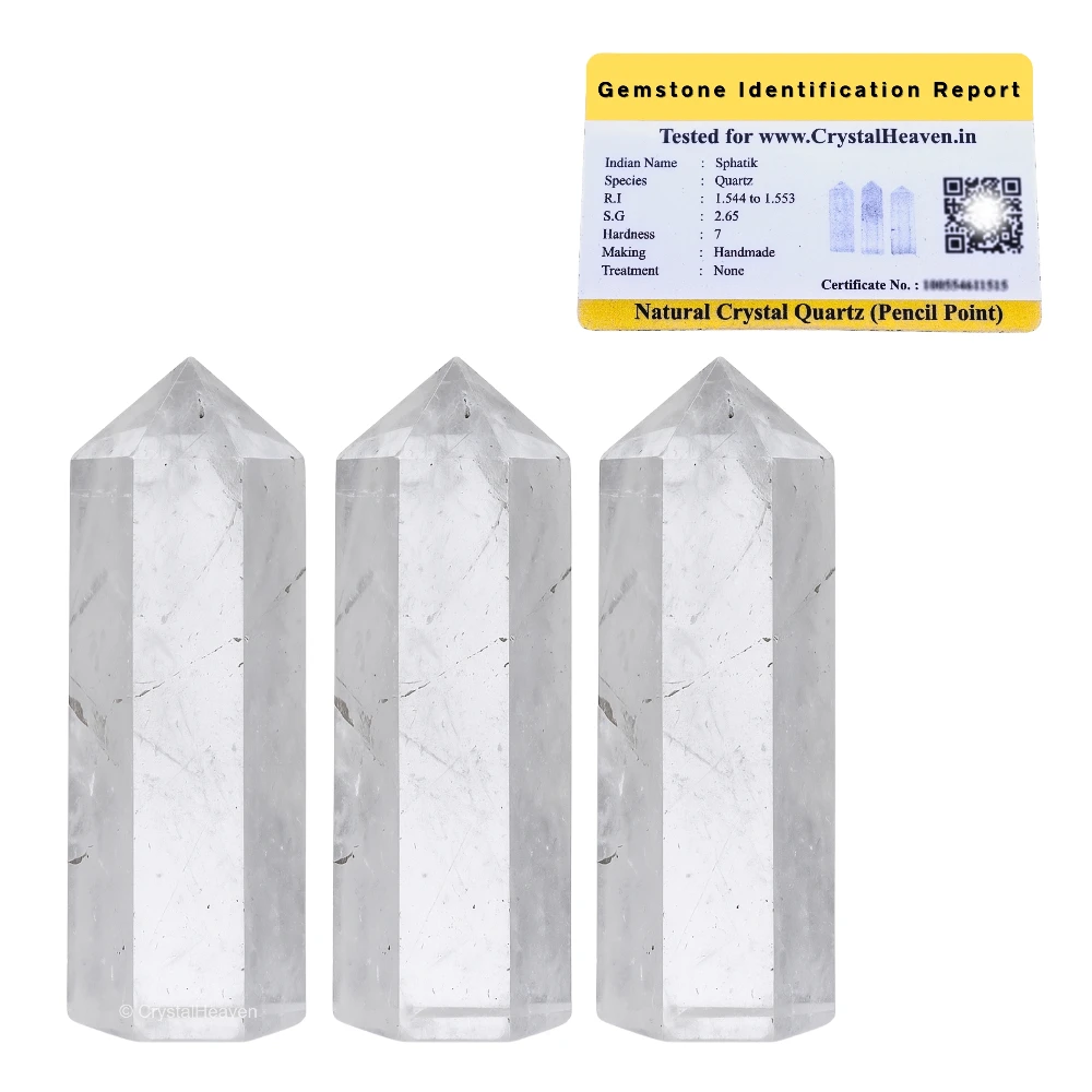 Clear Quartz Pencil Points (Set of 10)