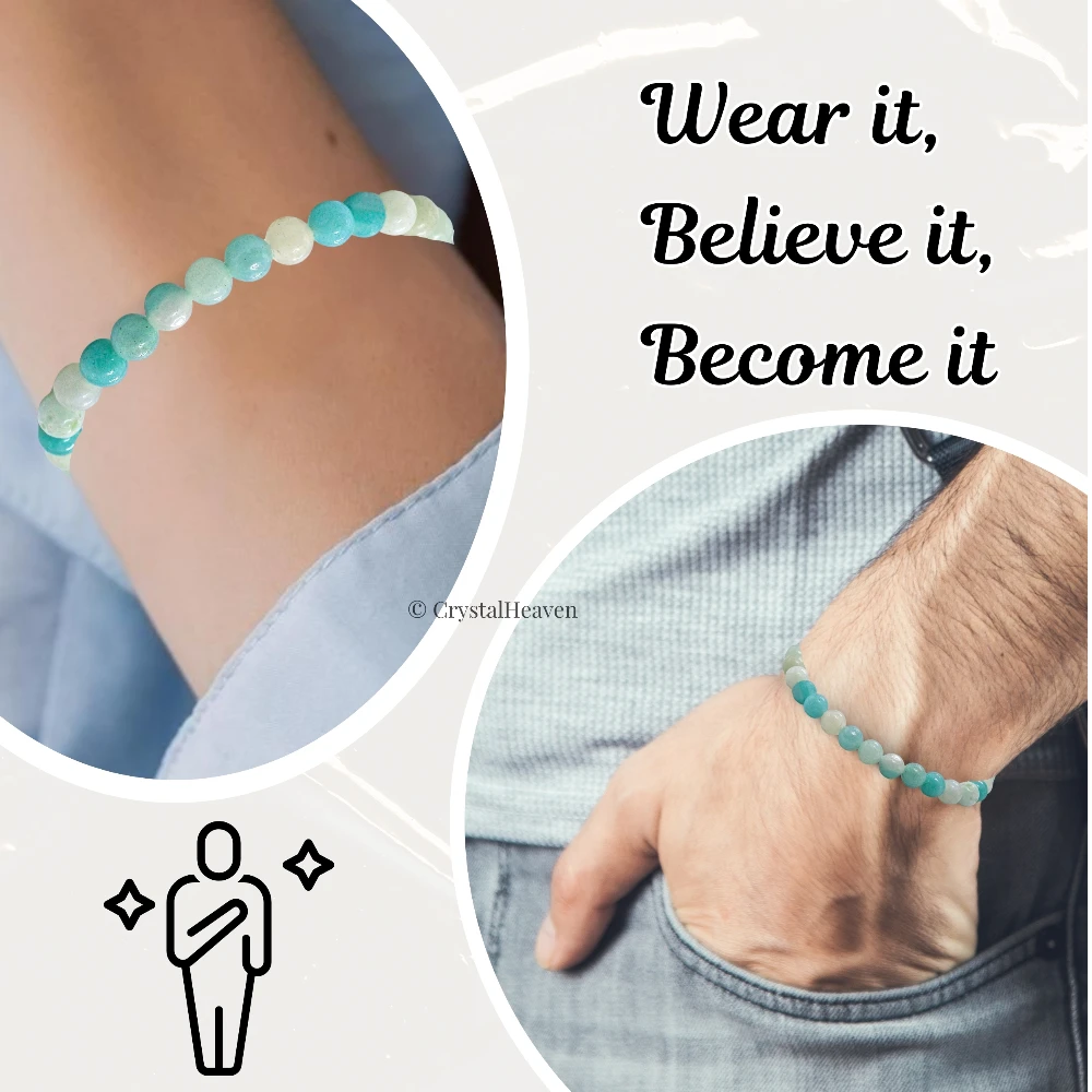 Amazonite Healing Crystal Bracelets - 6mm Beads