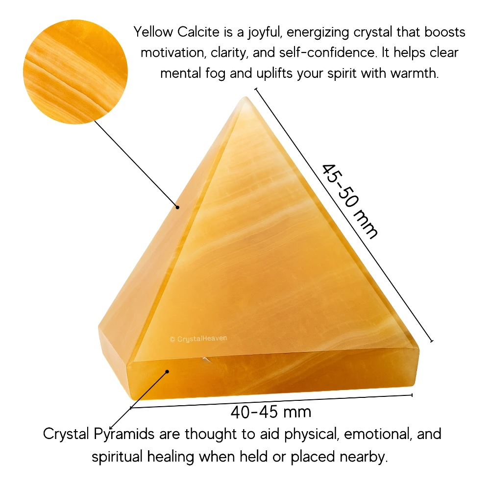 Yellow Calcite Pyramid (2 Inch)