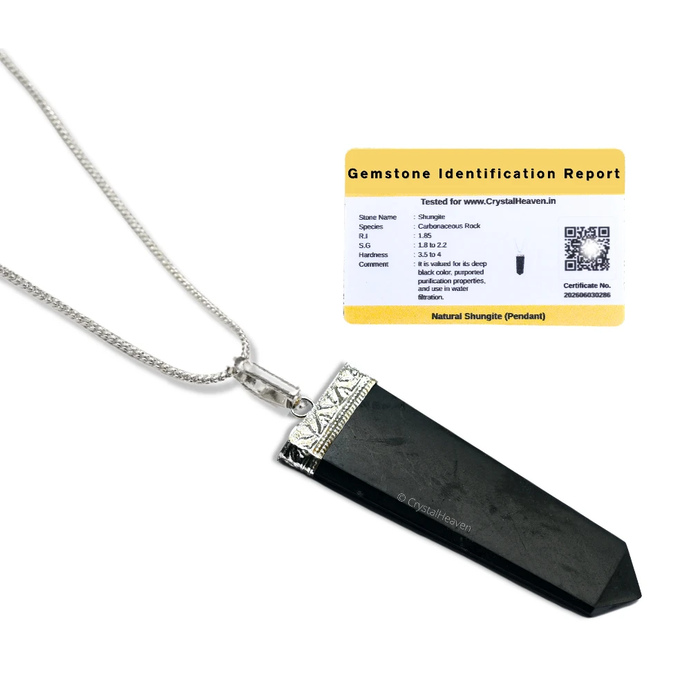 Shungite Necklace - Flat Pencil