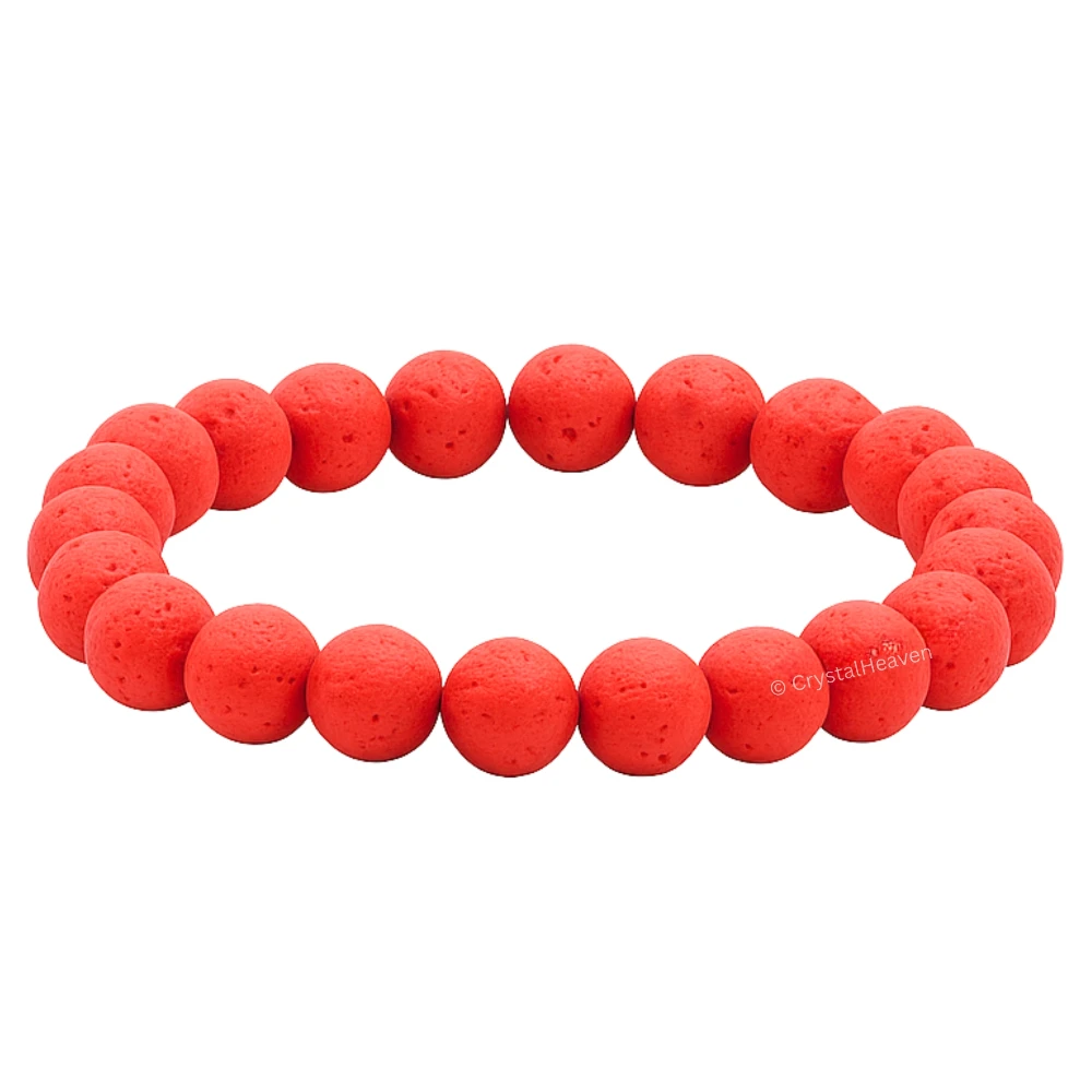 Red Lava Stone Bracelet (Elastic)