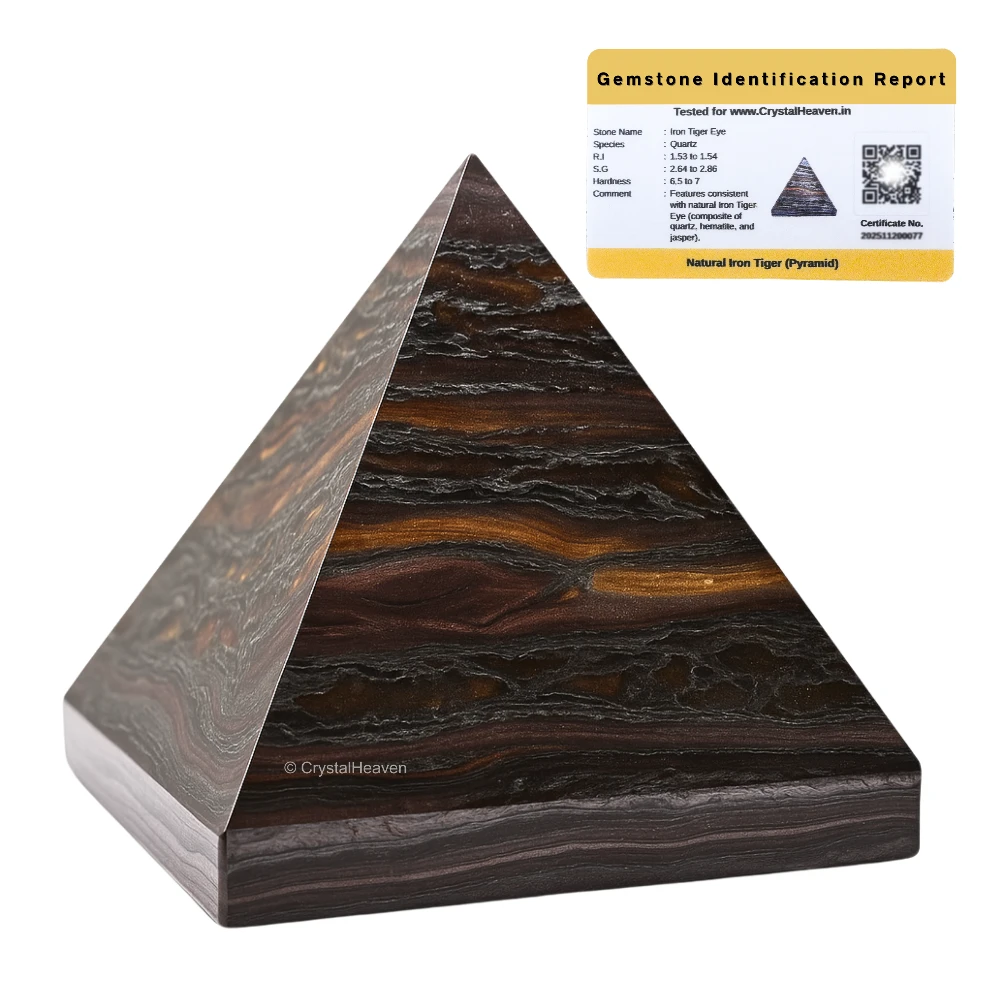 Iron Tiger Eye Pyramid (1.5 Inch)