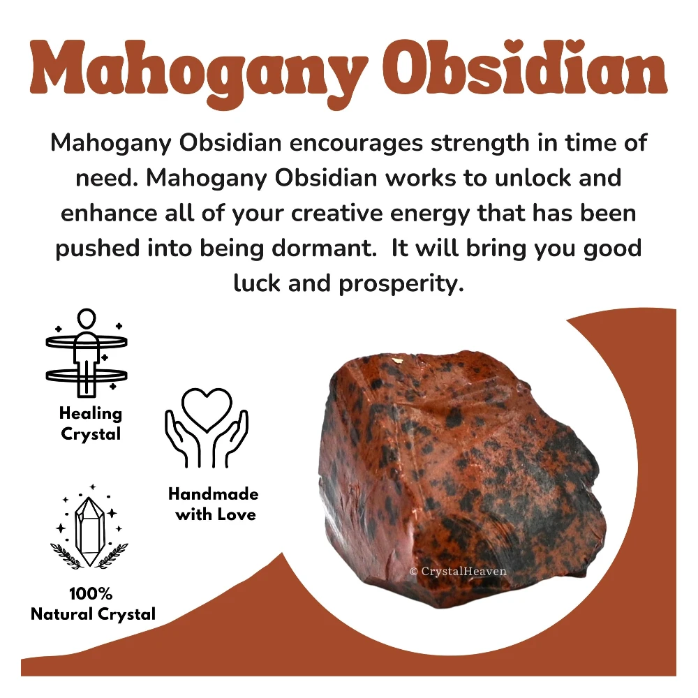 Raw Mahogany Obsidian Crystals (1 Piece)