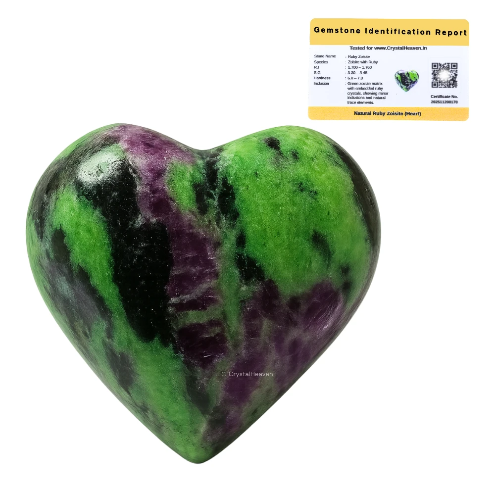 Ruby Zoisite Heart