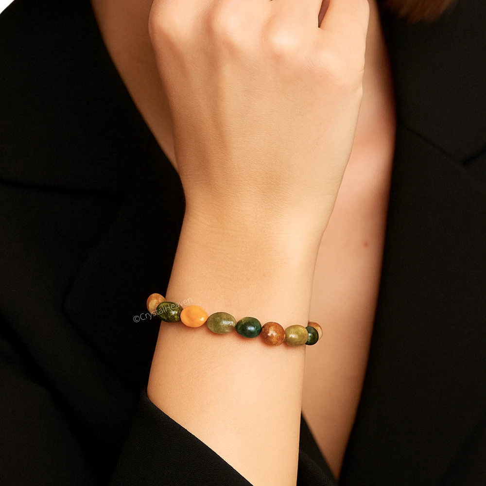 Fancy Jasper Tumbled Bracelet (Elastic)