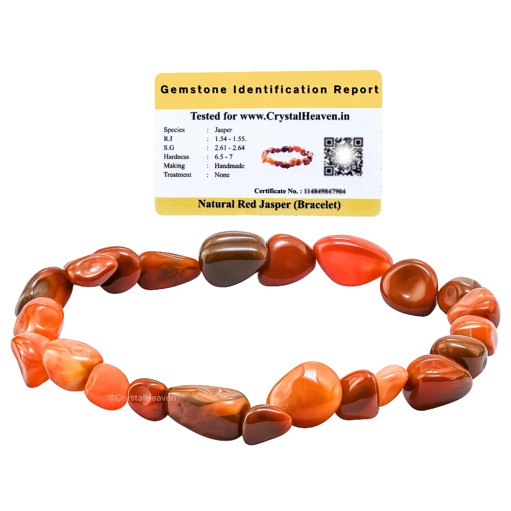 Red Jasper Tumbled Bracelet (Elastic)