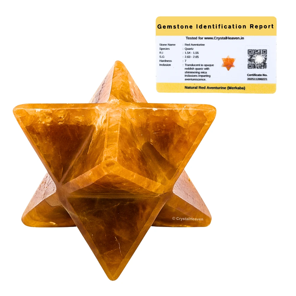 Red Aventurine Crystal Merkaba (15-20 mm)