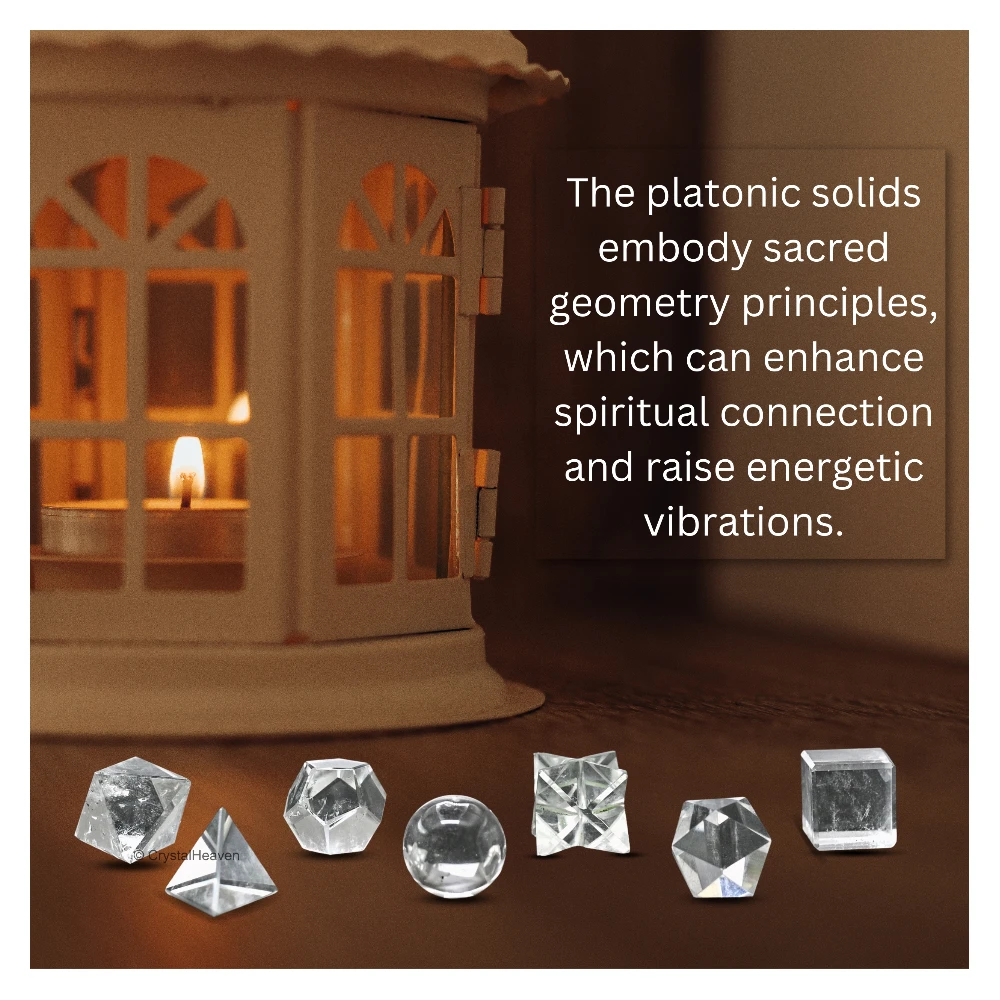 Clear Quartz Platonic Solid - 7 Pcs