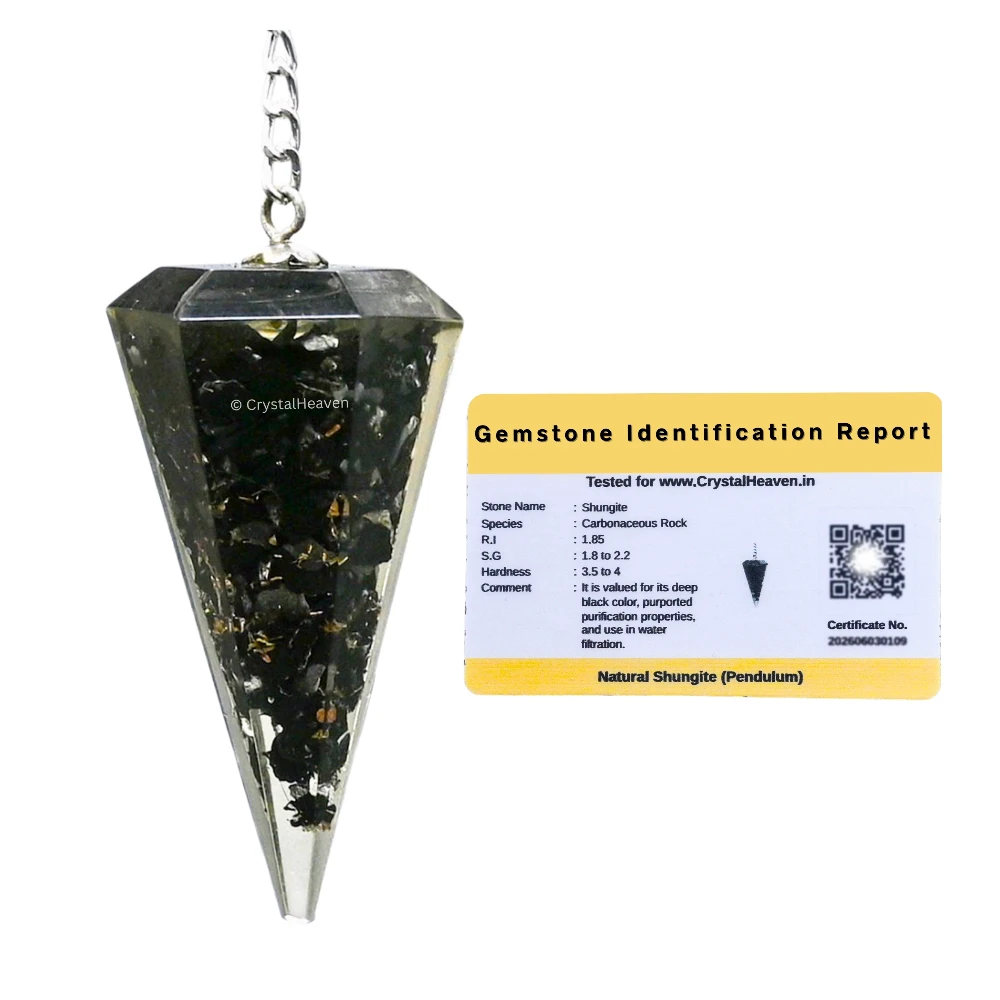 Shungite Crystal Orgone Pendulum