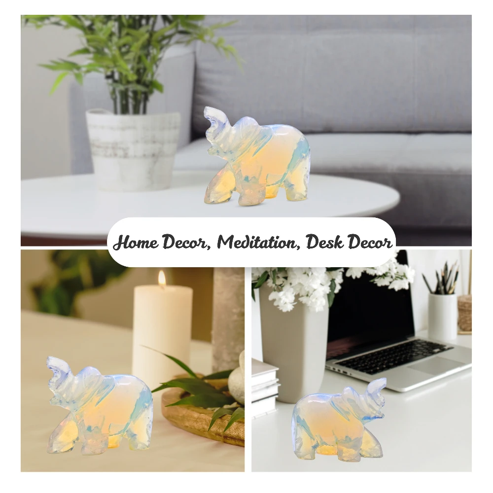 Opalite Crystal Elephant