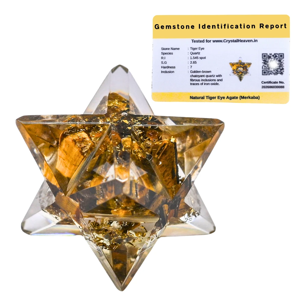 Tiger Eye Orgone Merkaba - 1 Inch