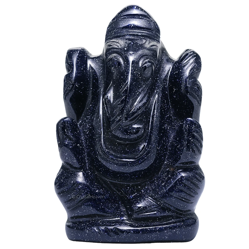 Blue Goldstone Crystal Ganesh Ganpati