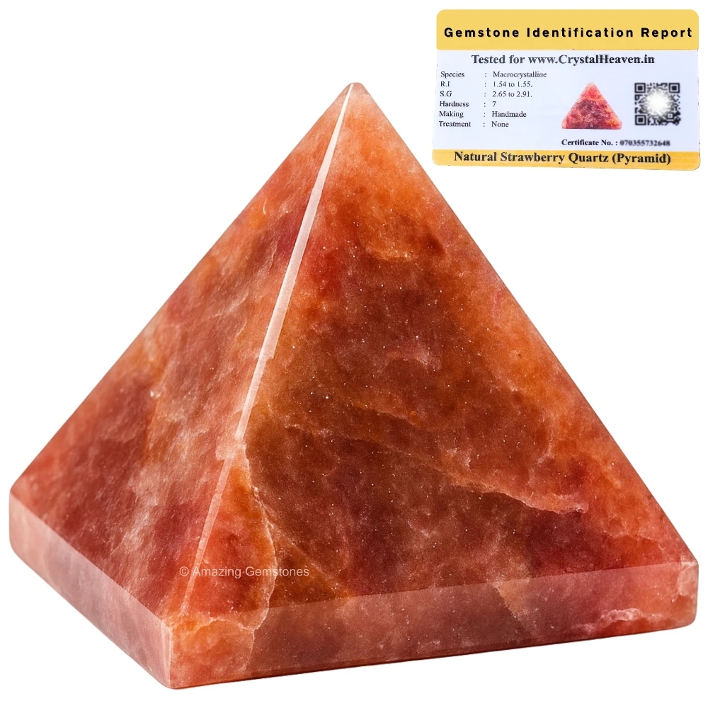 Strawberry Quartz Pyramid (1 Inch)