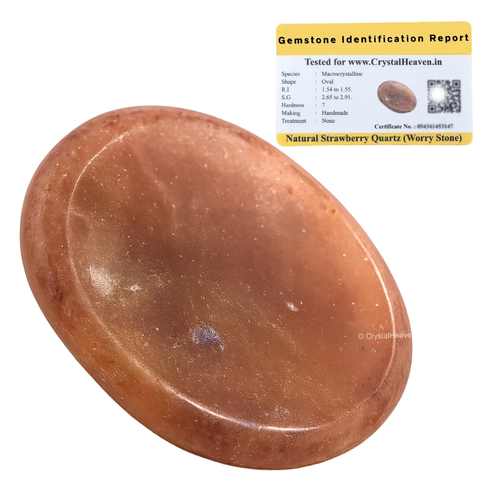 Strawberry Quartz Worry Stone
