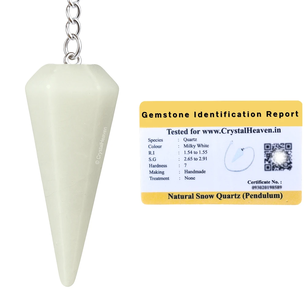 Snow White Quartz Pendulum
