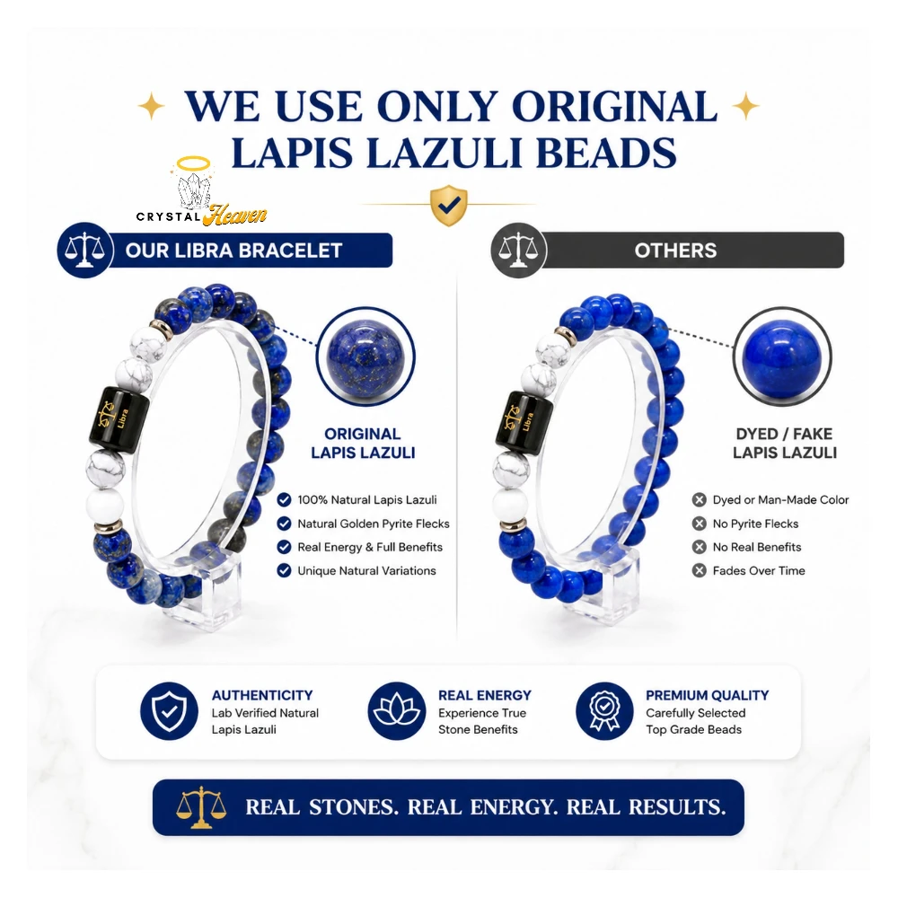 Libra Bracelet (तुला राशि) - Lapis Lazuli & Howlite (Only Bracelet)