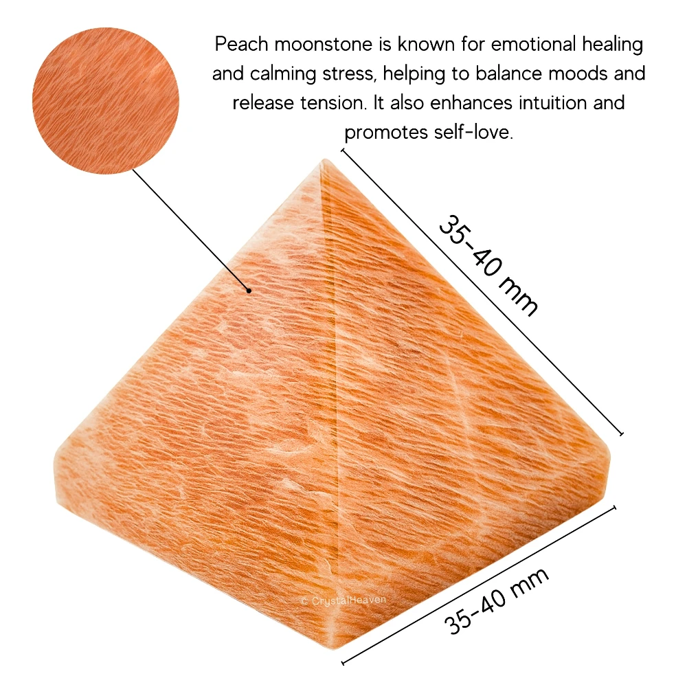 Peach Moonstone Pyramid (1.5 Inch)