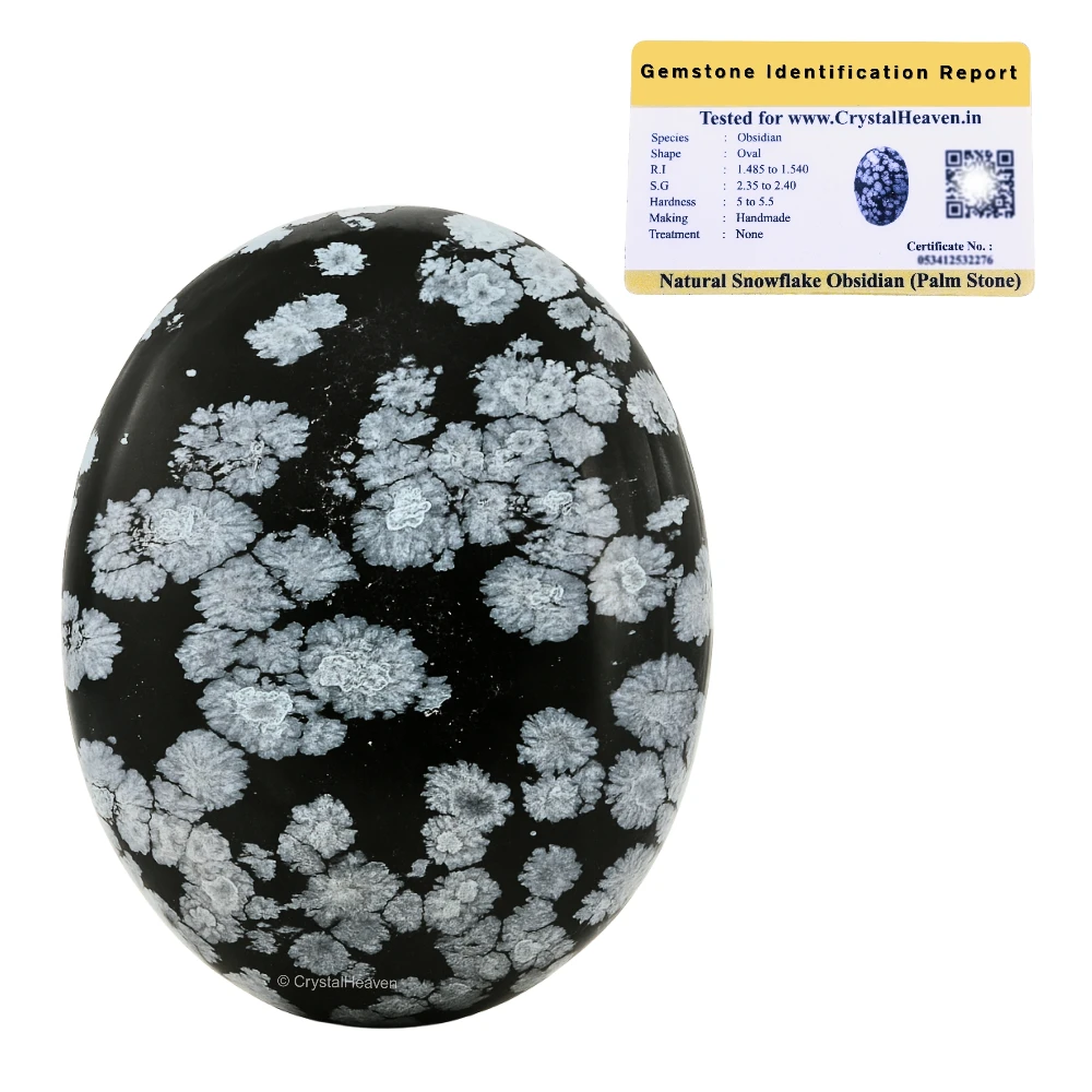Snowflake Obsidian Palm Stone