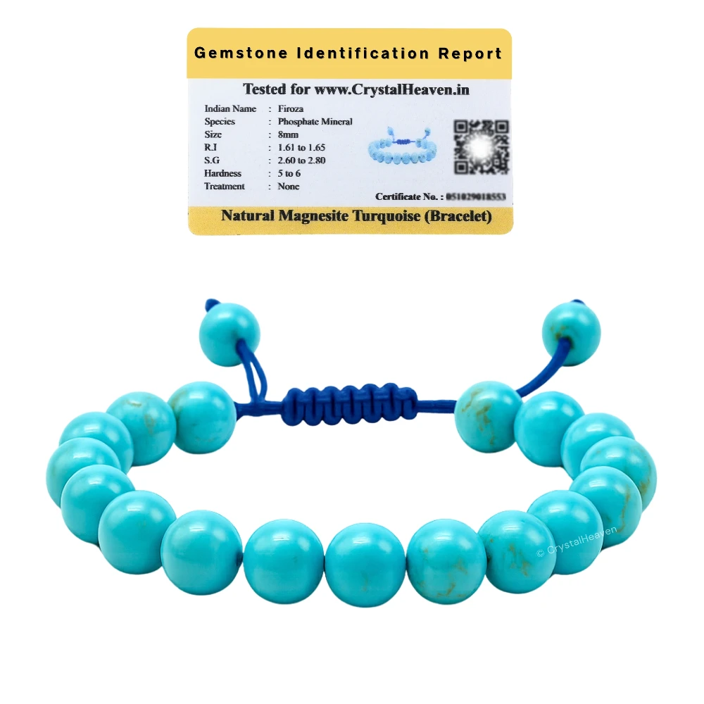 Magnesite Turquoise Bracelet (Adjustable)