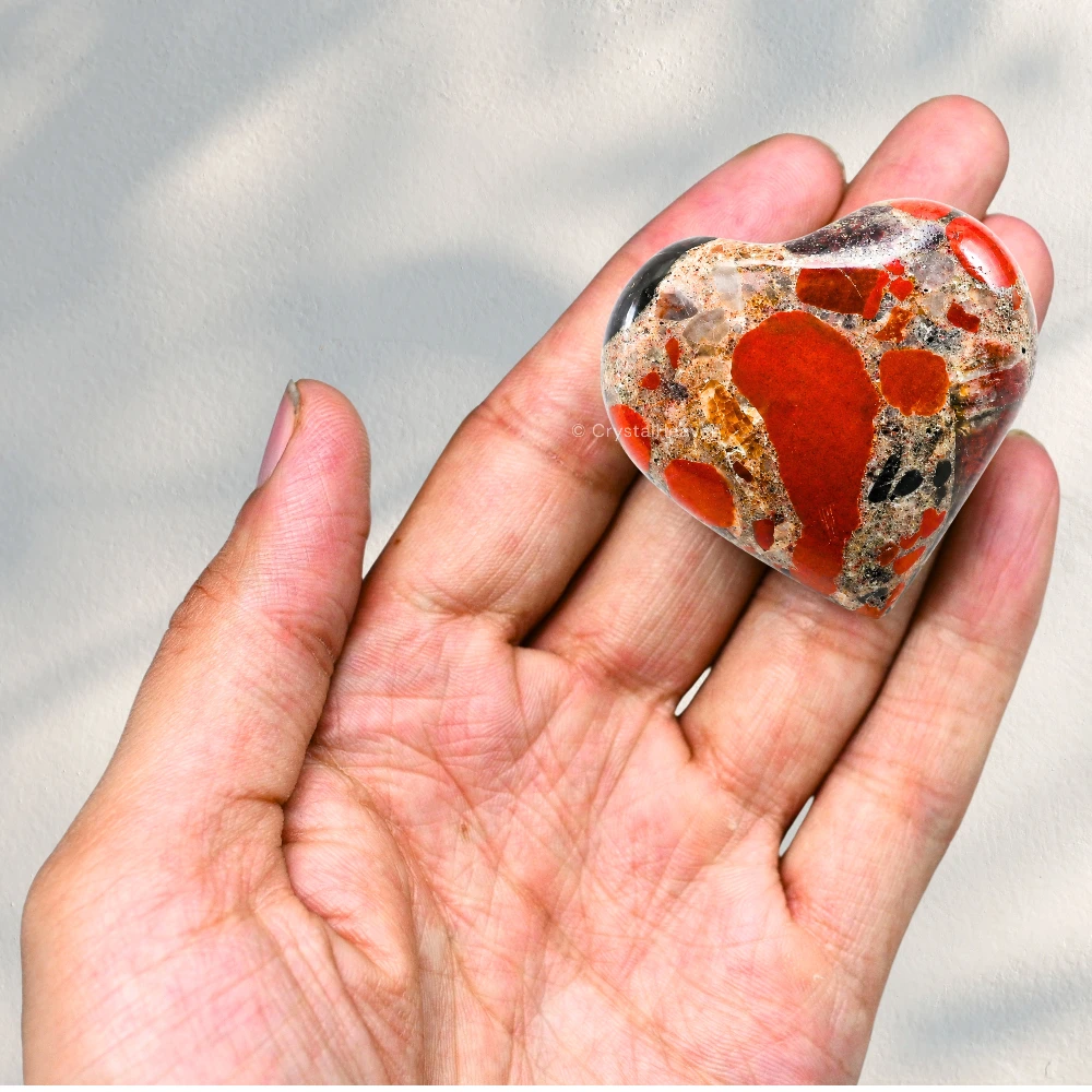 Spotted Jasper Heart