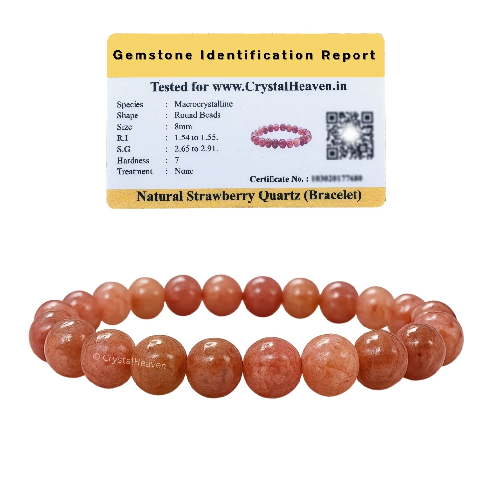 Strawberry Quartz  Bracelet (Elastic)