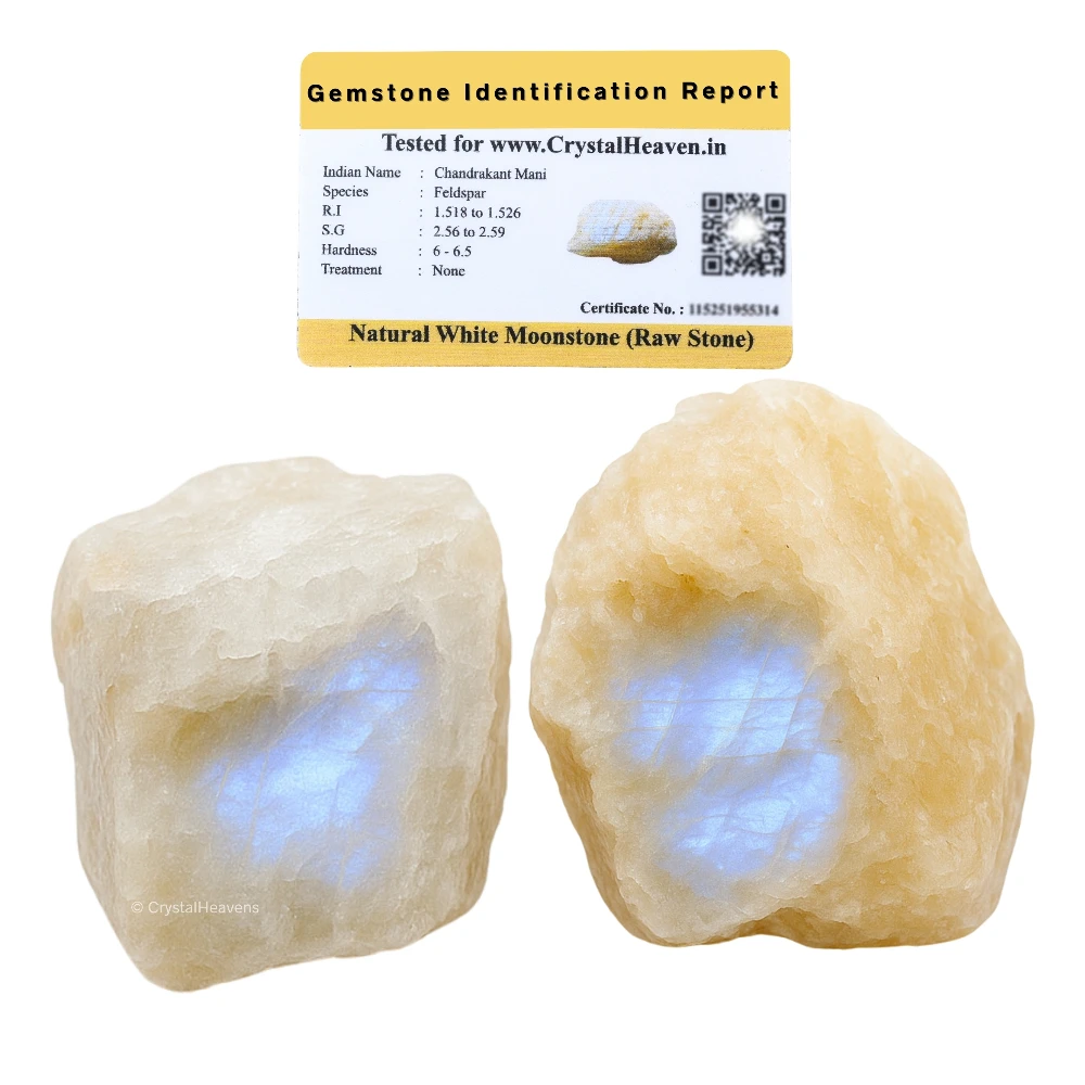 Raw Moonstone Crystals (2 Pieces)